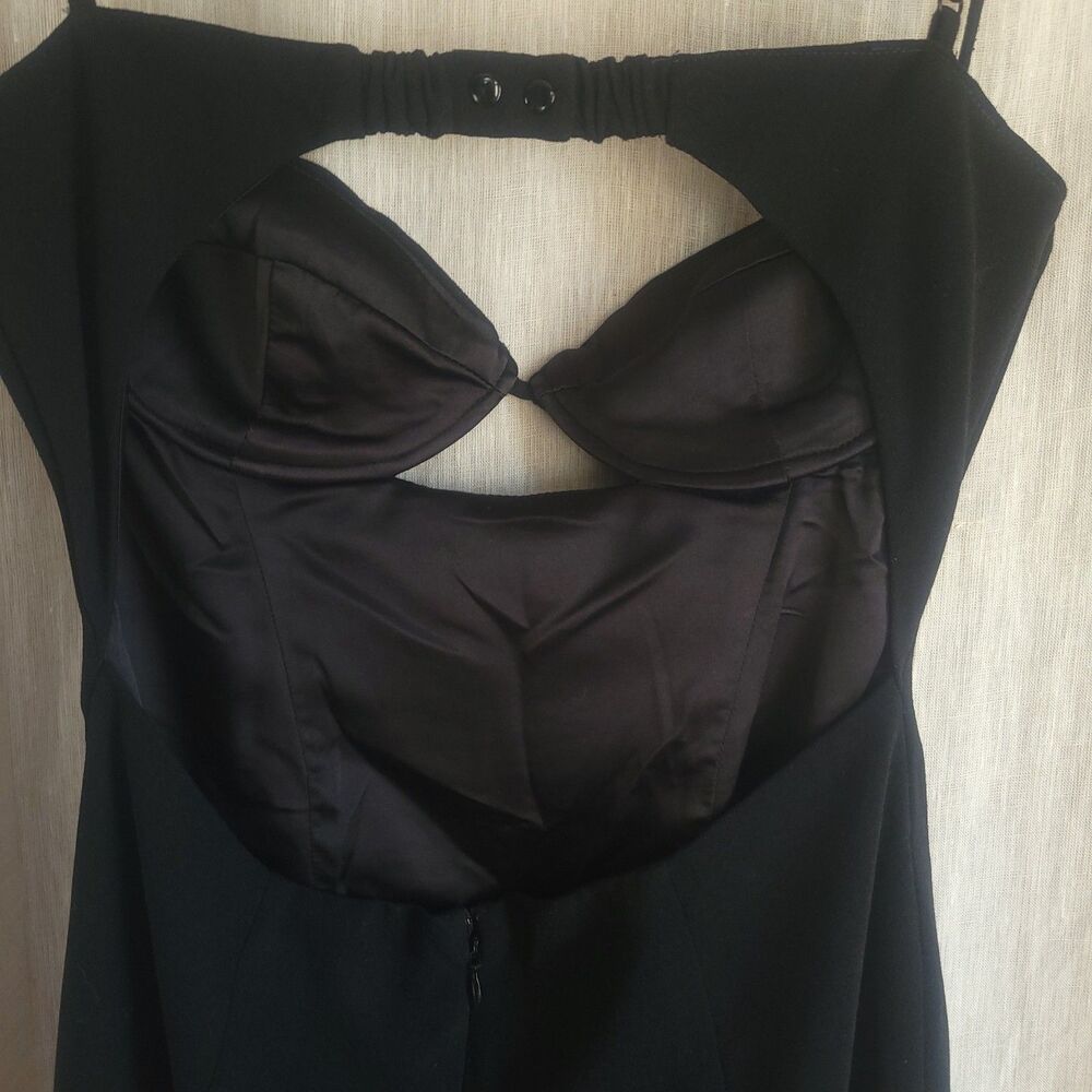 Bardot Vienna Bustier Midi Dress Black Classic Size 6/Medium Sexy Valentine's - Picture 8 of 14